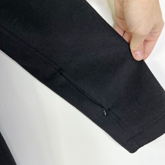 Pendleton Black Funnel Neck Full Zip Mid Length Wool Coat - Picture 7 of 11